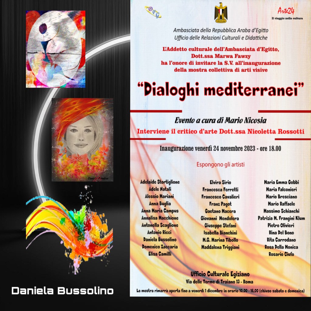 Locandina di Dialoghi Mediterranei con Daniela Bussolino per danielabussolino.com
